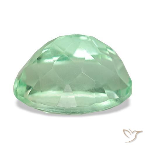 Fluorita verde natural 4,87ct, corte oval, VS