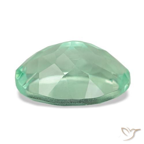 Fluorita verde natural 4,20ct, corte oval, VS