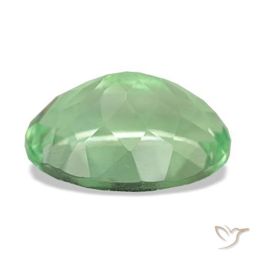 Fluorita verde natural 6,46ct, corte oval, VS