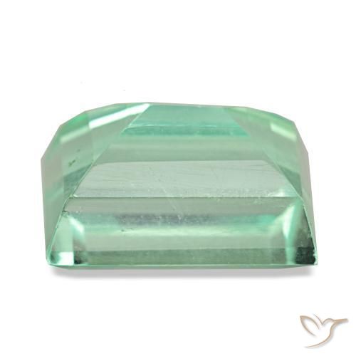 Fluorita verde natural 6,19ct, baguete, VS