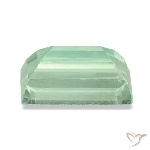 Fluorita verde natural 3,02ct, baguete, VS
