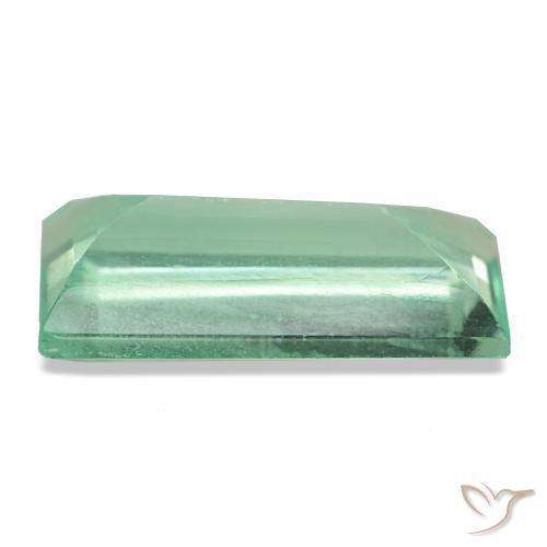 Fluorita verde natural 7,49ct, baguete, VS