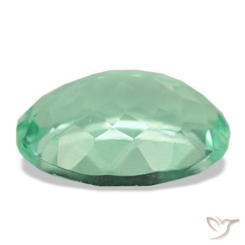 Fluorita verde natural 8,91ct, corte oval, VVS-VS