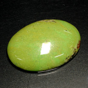 Gaspeíta verde natural 18,18ct, corte oval, opaco