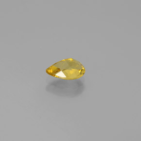 Berilo dourado amarelo natural 0,63ct, formato de pêra, VVS