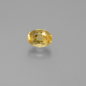 Berilo dourado amarelo natural 0,87ct, corte oval, VS