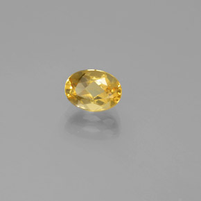 Berilo dourado amarelo natural 0,87ct, corte oval, VS
