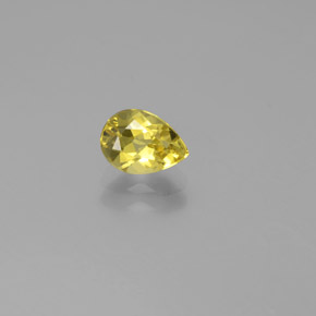 Berilo Dourado Amarelo Natural 0.71ct, Formato de pêra, VVS