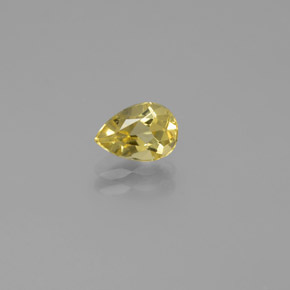 Berilo dourado amarelo natural 0,70ct, formato de pêra, VVS