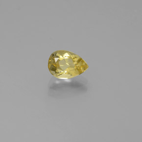 Berilo dourado amarelo natural 0,70ct, formato de pêra, VVS