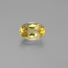Berilo dourado amarelo natural 1,45ct, corte oval, VVS