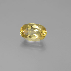 Berilo dourado amarelo natural 1,45ct, corte oval, VVS