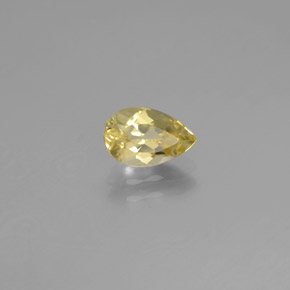 Berilo dourado amarelo natural 0,76ct, formato de pêra, VVS