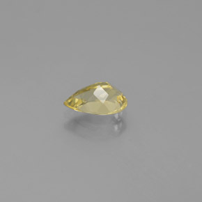 Berilo dourado amarelo natural 0,76ct, formato de pêra, VVS