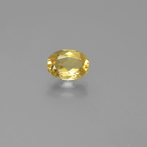 Berilo dourado amarelo natural 0,82ct, corte oval, VVS-VS