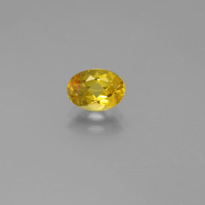 Berilo dourado amarelo natural 0,66ct, corte oval, VVS-VS
