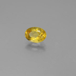 Berilo dourado amarelo natural 0,66ct, corte oval, VVS-VS