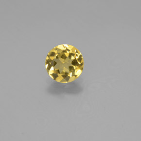 Berilo dourado amarelo natural 0,62ct, corte redondo, VS