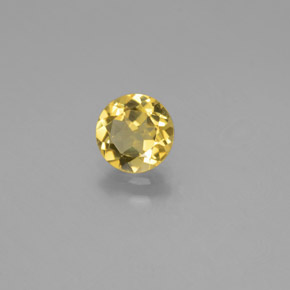 Berilo dourado amarelo natural 0,62ct, corte redondo, VS