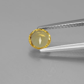 Berilo dourado amarelo natural 0,62ct, corte redondo, VS