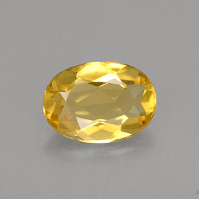 Berilo dourado amarelo natural 0,61ct, corte oval, VVS