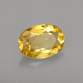 Berilo dourado amarelo natural 0,61ct, corte oval, VVS