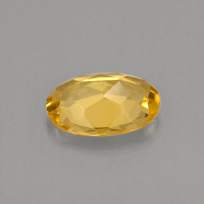 Berilo dourado amarelo natural 0,61ct, corte oval, VVS