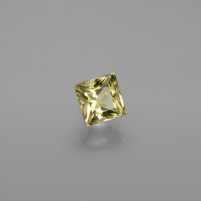 Berilo dourado amarelo natural 0,58ct, quadrado, VVS-VS