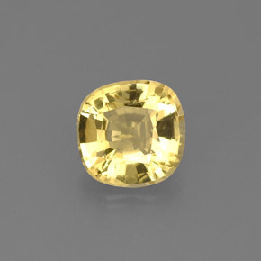 Berilo dourado amarelo natural 0,69ct, almofada cortada, VS