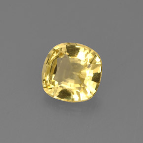 Berilo dourado amarelo natural 0,69ct, almofada cortada, VS
