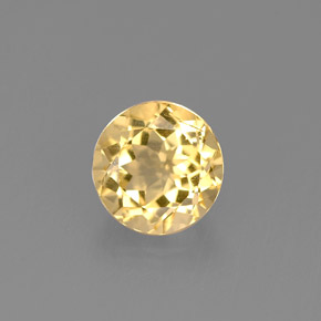 Berilo dourado amarelo natural 0,69ct, corte redondo, VS