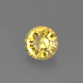 Berilo dourado amarelo natural 0,61ct, corte redondo, VS
