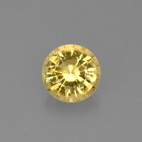Berilo dourado amarelo natural 0,61ct, corte redondo, VS