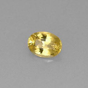 Berilo dourado amarelo natural 0,68ct, corte oval, VVS-VS