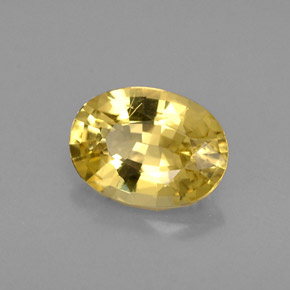 Berilo Dourado Amarelo Natural 0.63ct, Corte Oval, VVS-VS