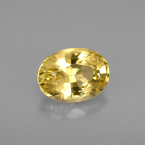 Berilo dourado amarelo natural 0,76ct, corte oval, VVS-VS