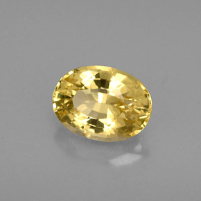 Berilo dourado amarelo natural 0,76ct, corte oval, VVS-VS
