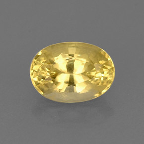 Berilo dourado amarelo natural 0,83ct, corte oval, VS