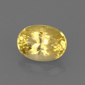 Berilo dourado amarelo natural 0,83ct, corte oval, VS