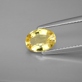 Berilo dourado amarelo natural 0,93ct, corte oval, VVS