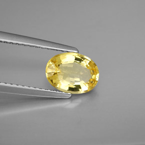 Berilo dourado amarelo natural 0,93ct, corte oval, VVS