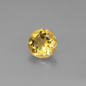 Berilo dourado amarelo natural 0,98ct, corte redondo, VS