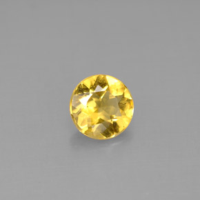 Berilo dourado amarelo natural 0,77ct, corte redondo, VS