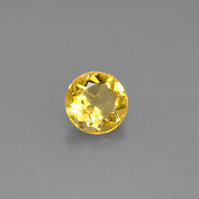 Berilo dourado amarelo natural 0,85ct, corte redondo, VS