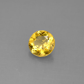 Berilo dourado amarelo natural 0,85ct, corte redondo, VS