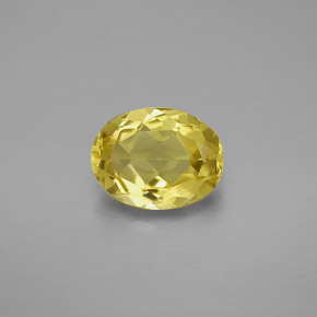 Berilo dourado amarelo natural 1,51ct, corte oval, VVS