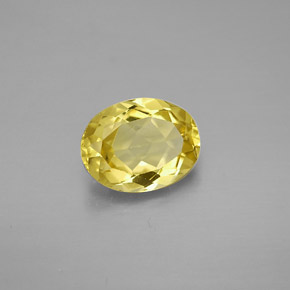 Berilo dourado amarelo natural 1,51ct, corte oval, VVS