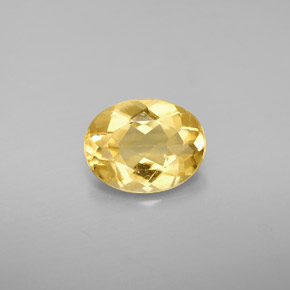 Berilo dourado amarelo natural 1,47ct, corte oval, VS