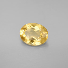 Berilo dourado amarelo natural 1,47ct, corte oval, VS