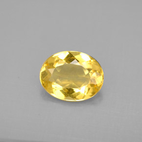 Berilo dourado amarelo natural 1,48ct, corte oval, VS